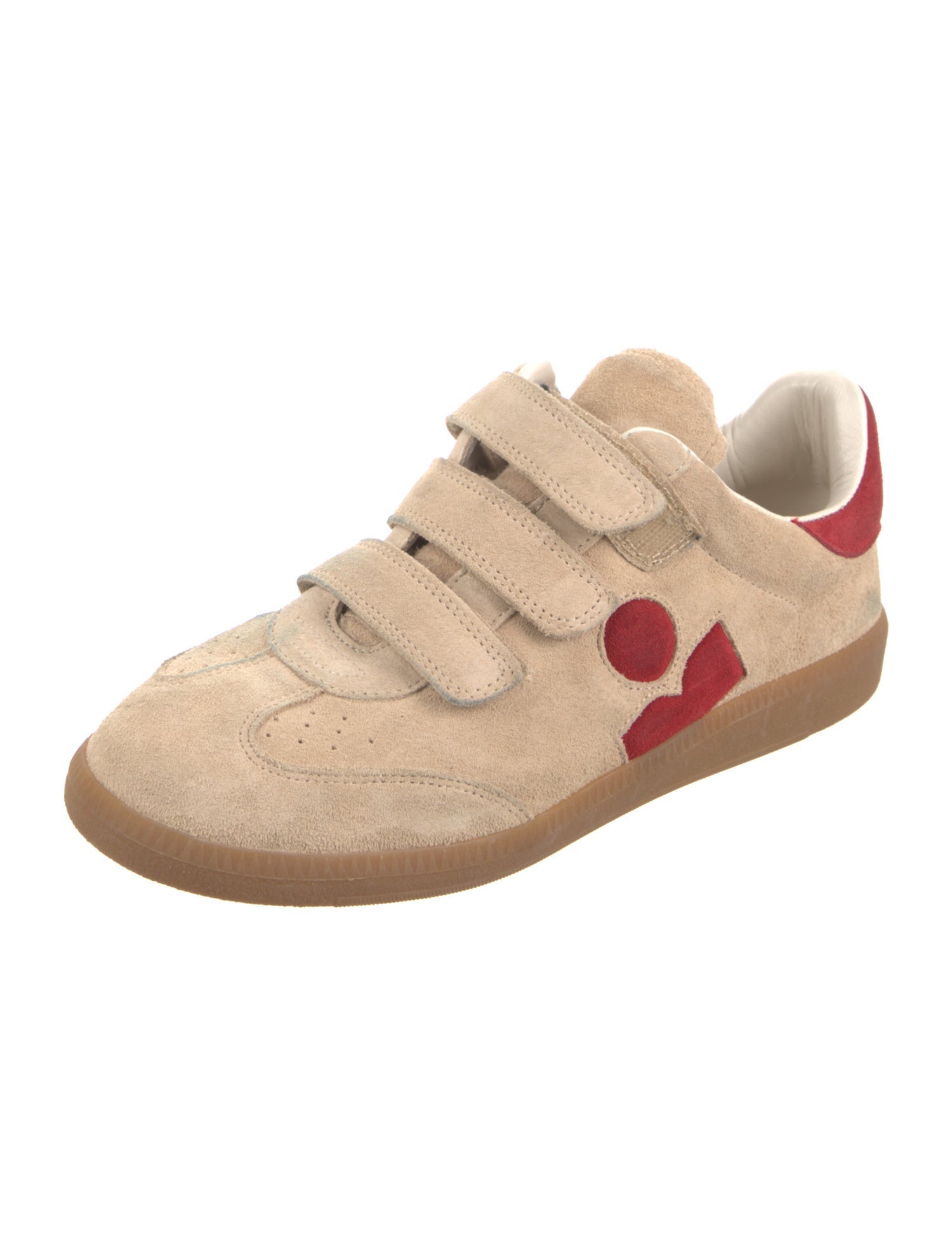 Isabel Marant Suede Colorblock Pattern Sneakers